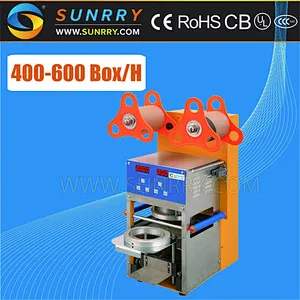Hot Sale Full Automatic Digital Plastic Fruit Jelly Cup Sealing Machine and Cup Sealer