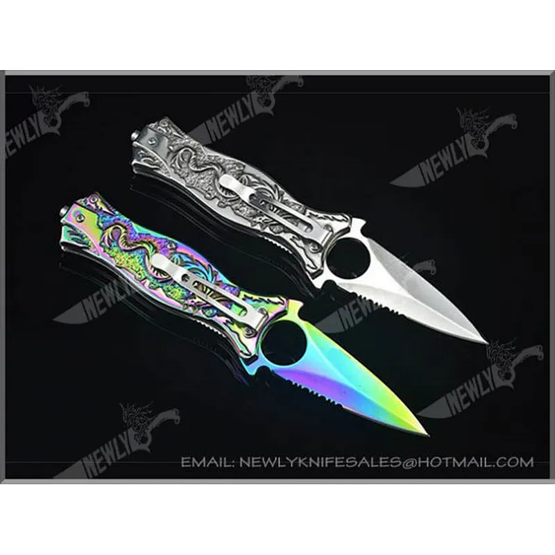 Multifunctional Rubber Handle Whole Steel Pocket Knife