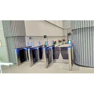 High intelligent Access control flap barrier turnstile with face recognition