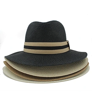 Fashion Men Women Paper Straw Panama Hat Woven Paper Straw Hat In Hollow
