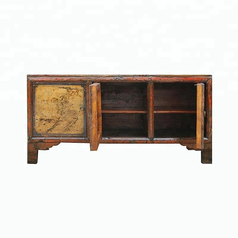 chinese antique reproduction distressed lacquer oriental old furniture