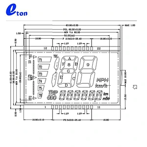 Small Graphic HTN positive customized LCD module