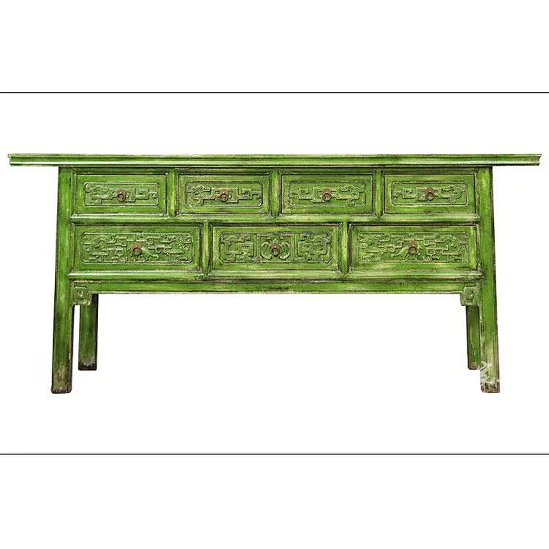chinese antique reproduction solid wood pine distressed altar table furniture