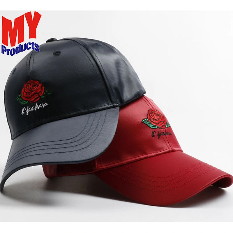 High quality custom rose embroidered logo baseball caps dad hats flex fitted cap