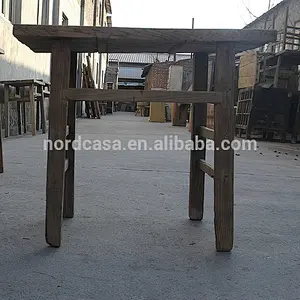 china provincial reclaim chinese recycle wood dining table/solid pine dining table