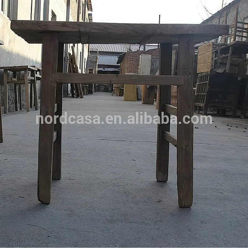 china provincial reclaim chinese recycle wood dining table/solid pine dining table