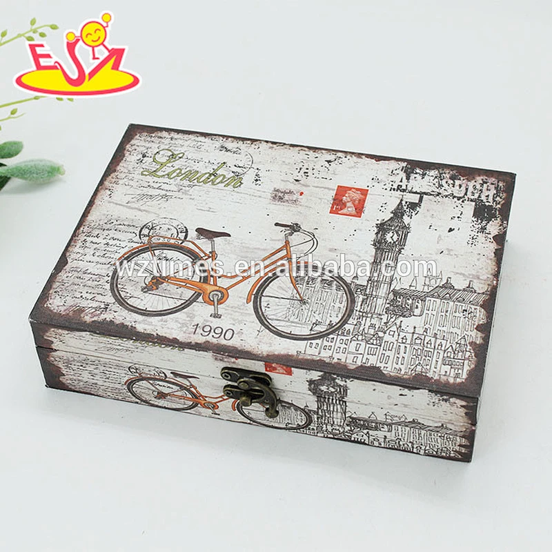 Wholesale high quality wooden storage box square best gift wooden storage box W18A028