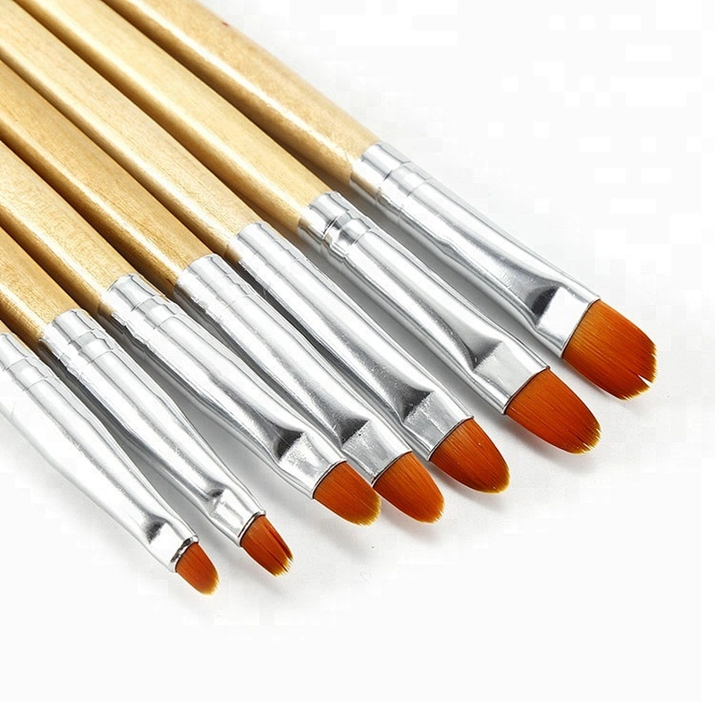 7pcs Painting Wooden Brush Nail Art Manicure Design Draw Paint Acrylic Nail Polish Brush Sets