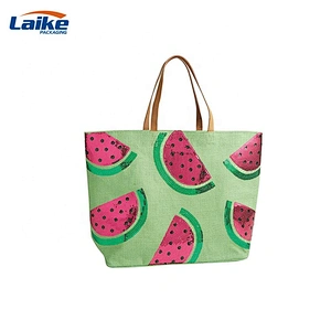 Custom size promotional shoulder grocery shopping bag handbag cotton canvas tote bag with button closure