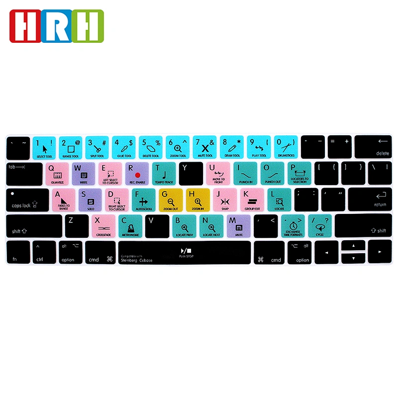 Ali baba Website Waterproof Steinberg Cubase Shortcuts Silicone Keyboard Skins for MacBook Pro Touch A1706 A707 Display