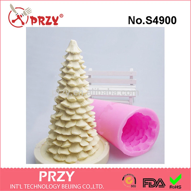 S4900 Christmas tree mold 3d silicone soap mold handmade silicone molds