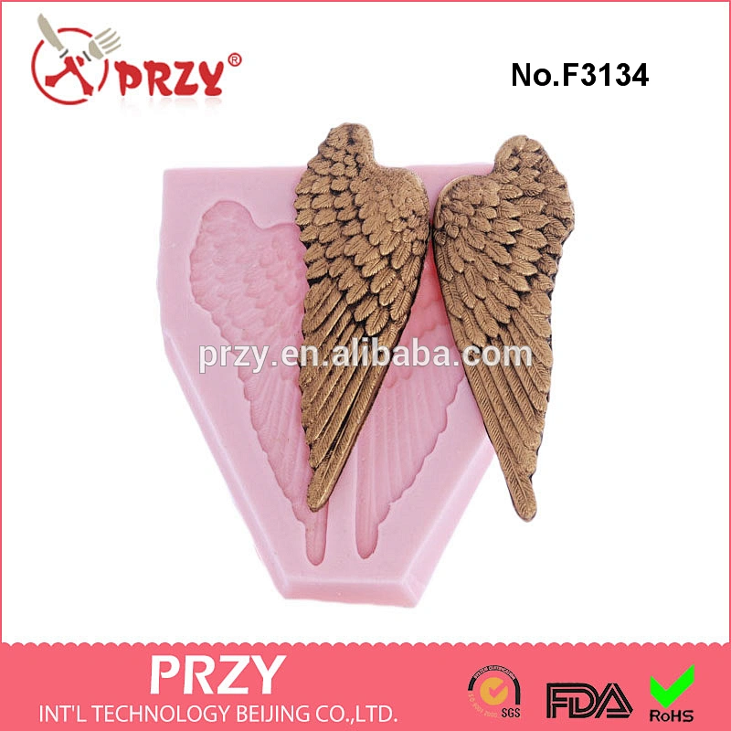 F3134 Large Angel Wing Silicone Mold Made From Food Safe Silicone Fondant Gum Paste Chocolate Craft Mold