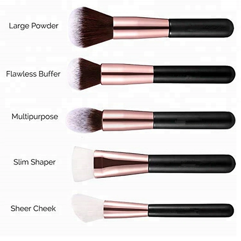 12pcs rose gold luxury makeup brush set custom makeup foundation private label brand makeup cosmetics brushes