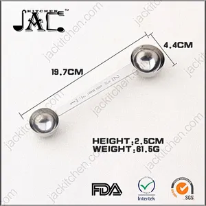 Manmade Stainless Steel 5 Measuring Spoons