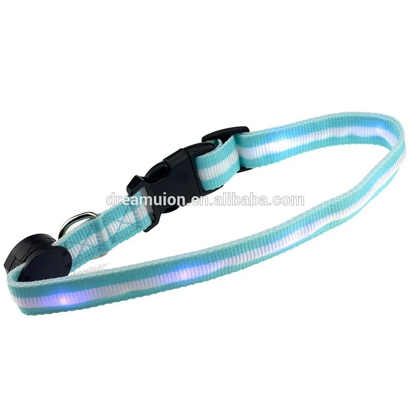 LED Light Glow Nylon Adjustable Colorful Pet DOG Puppy Cat Collar High Quality