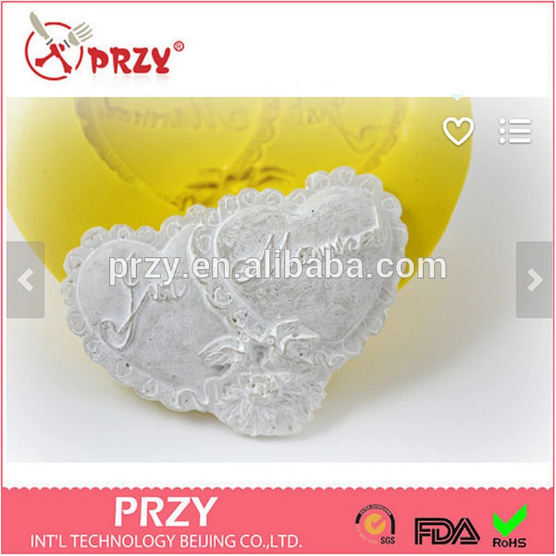 2015 hotsale Just Married fondant silicone cake mold