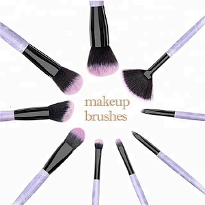 9pcs Marble Design Handle Cosmetics Makeup Brush Set