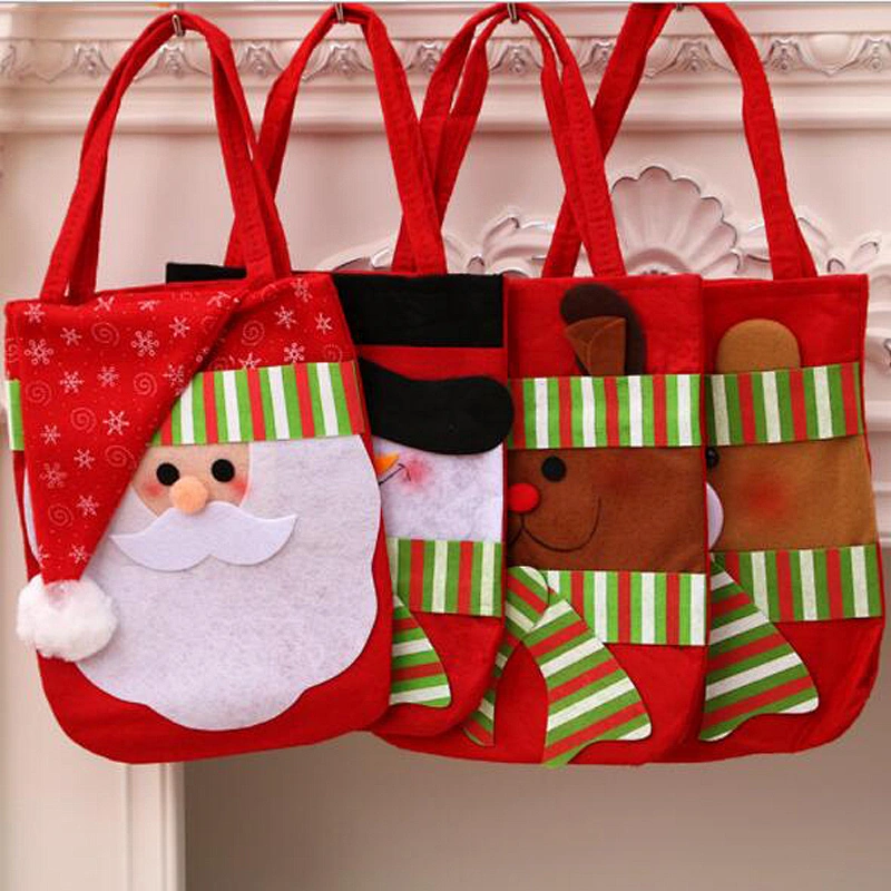 Wholesale Christmas Santa Claus Gift Bags Christmas Candy Bag Christmas Ornaments Handbags