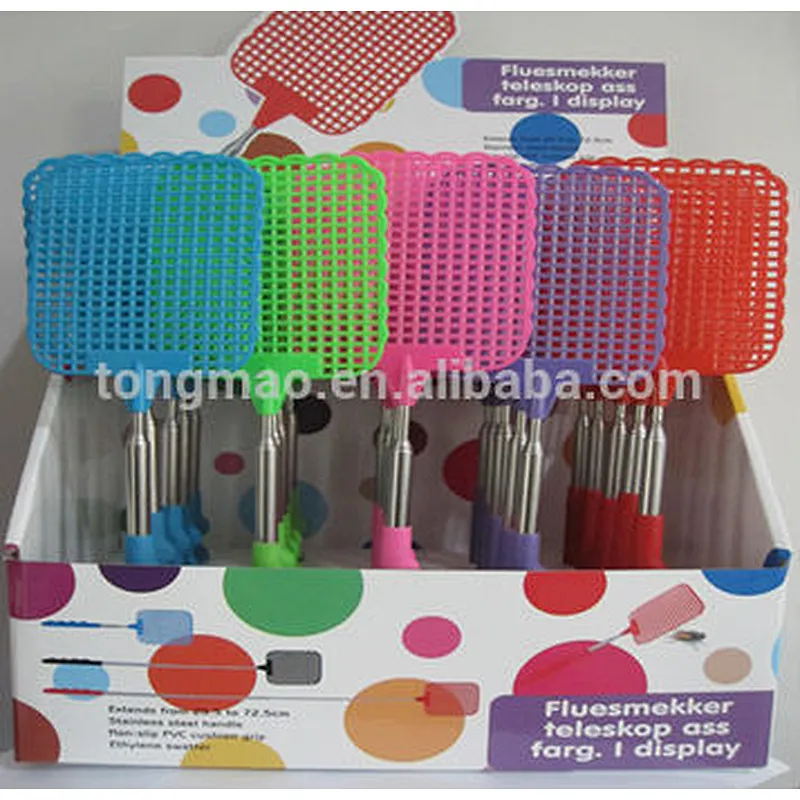Excellent Quality Telescopic Stainless Steel Handheld PVC Grip Flyswatter