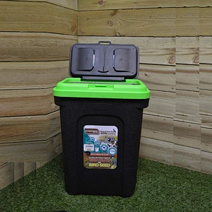 Dry Pet Food Storage Bin Air Tight Dog Cat Food Container Tub Plastic Lid 30L