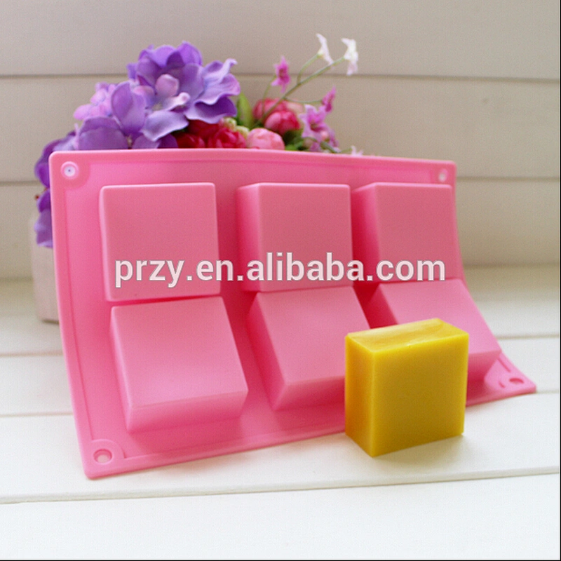 PRZY PR336 DIY square silicone molds for soap
