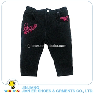 New design 100%cotton denim kids girls pants for sale
