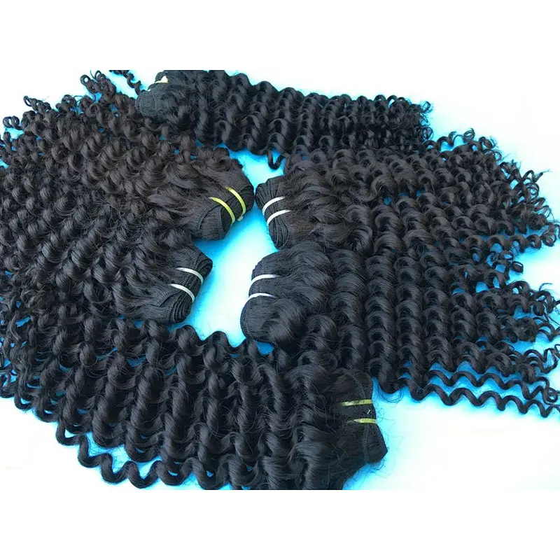 Cheap price top quality No tangle no shedding natural unprocessed mongolian virgin kinky curly hair