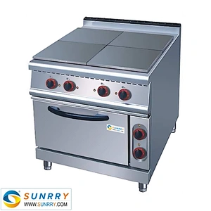 Top quality restaurant kitchen equipment stainless steel electric solid 4 single hot press plate