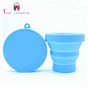 Factory Price Silicone Folding Collapsible Travel Coffee Cup With Lids