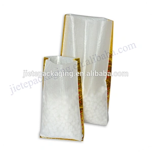 Customized foil laminated gold color printing pp woven basmati rice packaging bag 25kg