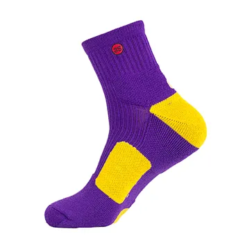 Cotton jacquard pile sport basketball socks