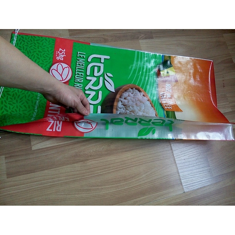 Custom printed 25kg 50kg pp woven rice  bag, plastic rice  packing bag for sale