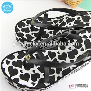 Guangdong high heel flip flops 2016 new design eva wedge flip flops for women
