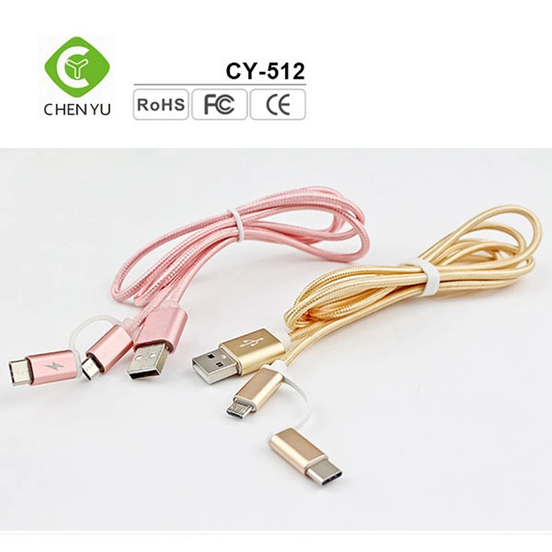 Guangdong optical fiber cable double braided usb micro copper wire