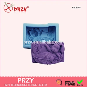 Handmade animal silicone Zodiac rabbit soap mold