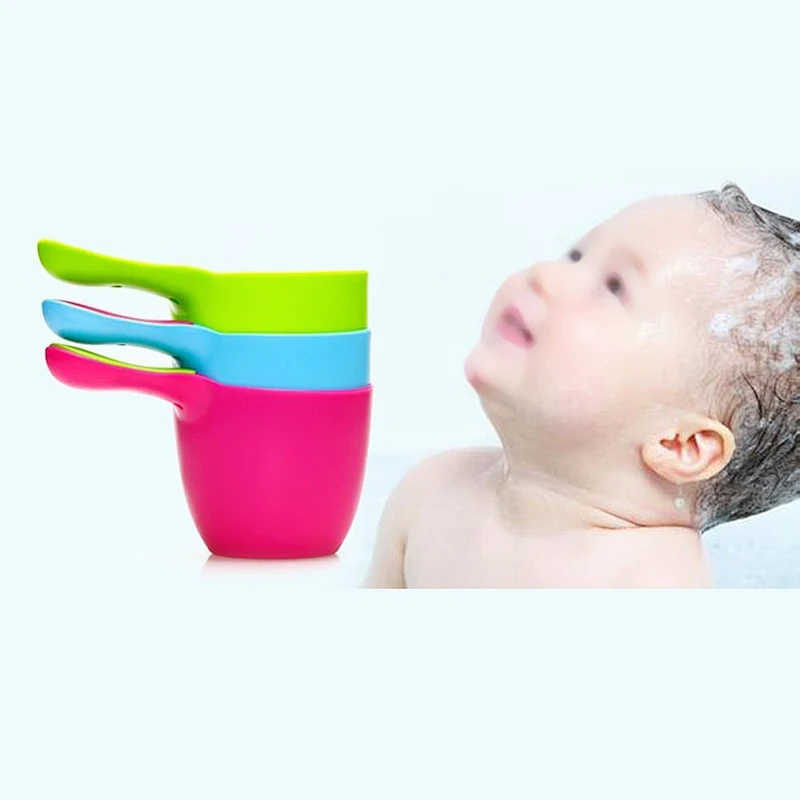 Baby Bath Water Scoop Plastic Cup Bailer for Kids Shower