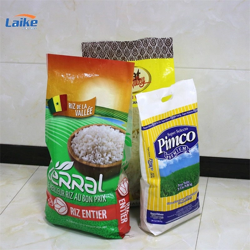 custom design 10kg rice packing bag  polypropylene  pp woven rice grain bag 25kg plastic rice bags for sale