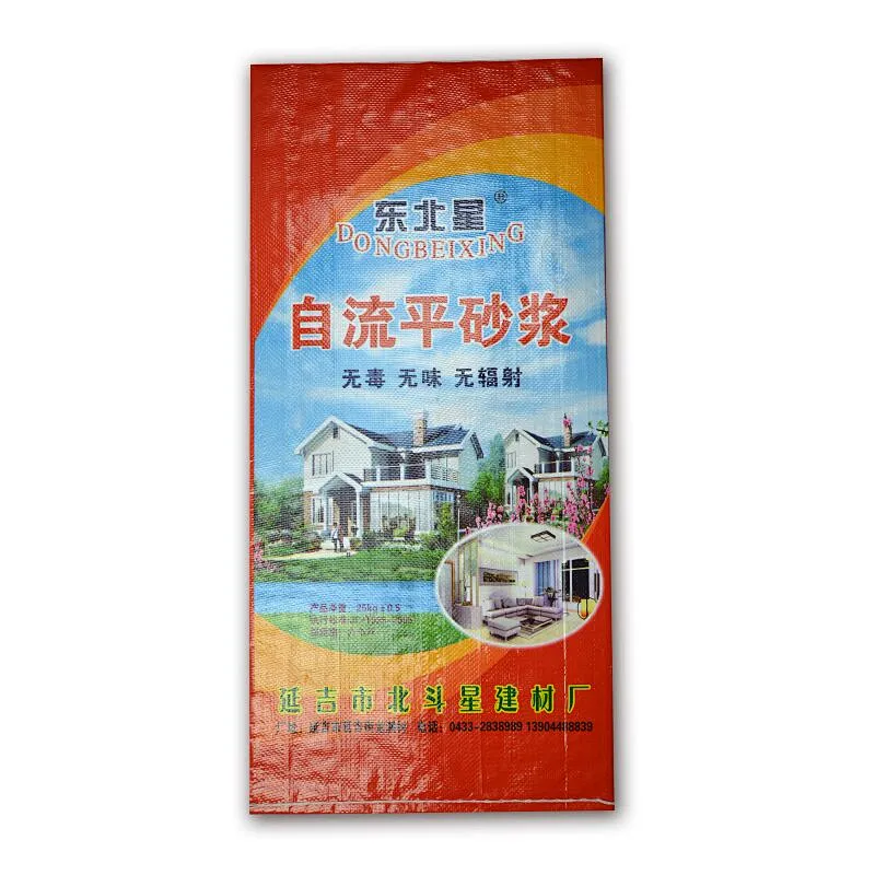 25 kg high quality woven bag with color printing for mortar, cement packaging