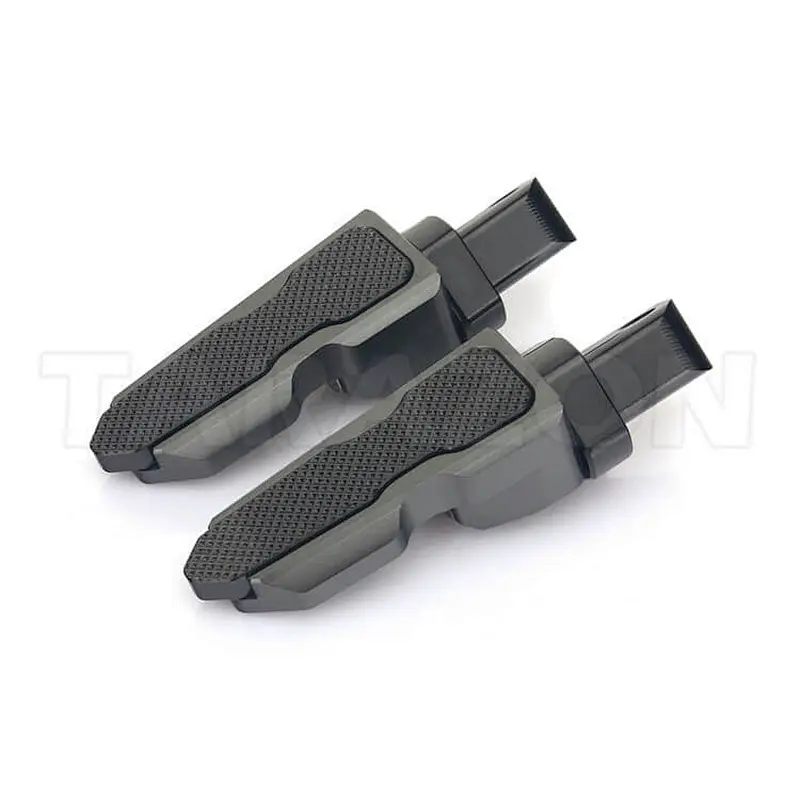 Aftermarket knurled motorcycle passenger foot pegs
