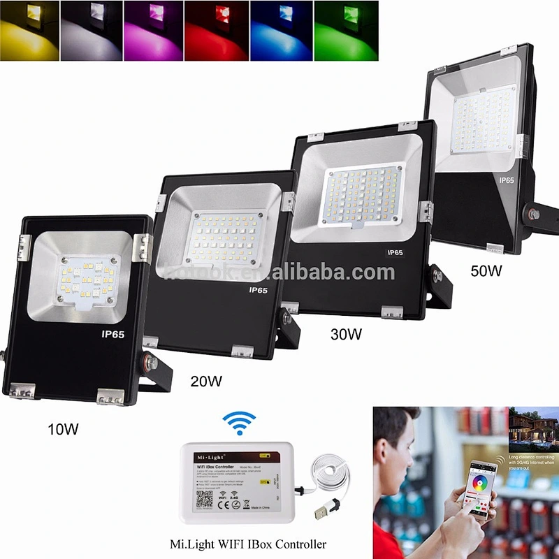 Wireless Wifi Phone APP Control Smart 20W RGB+CCT Color Changing LED Floodlight