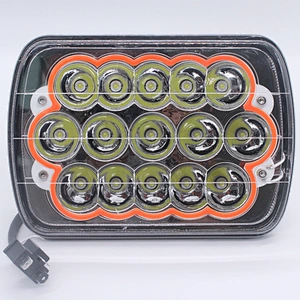 Lightech Auto Parts 5x7'' Square Sealed Beam 45W Led Headlight With DRL