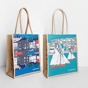 Eco friendly Jute tote shopping burlap bags custom grocery bag wholesale