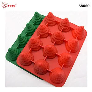 12 Cavity creative Christmas tree silicone Cake molds 100% handmade Silicone Soap mold