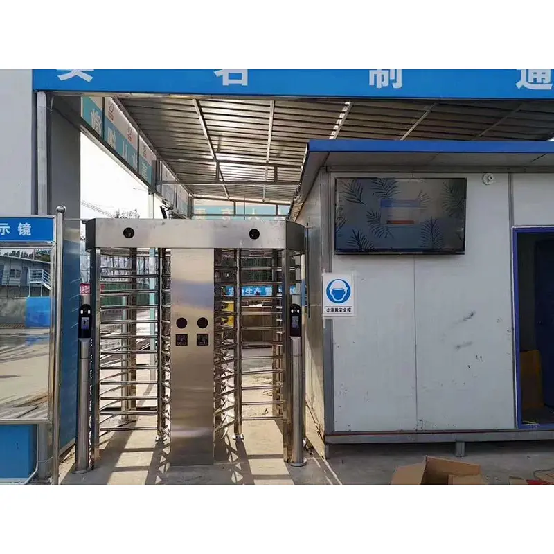 China security system two channel 304 stainless steel full height turnstile