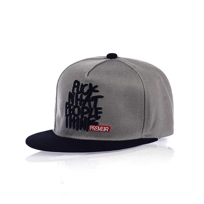 Custom snapback brim 6 panel 3d embroidery snapback hat and cap