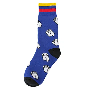 Wholesale custom fashion colorful happy cotton socks