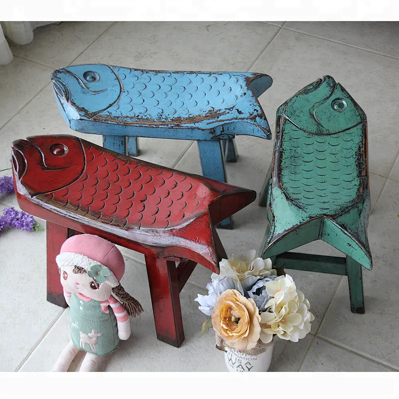 chinese antique handmade rustic wholesale child wood stool