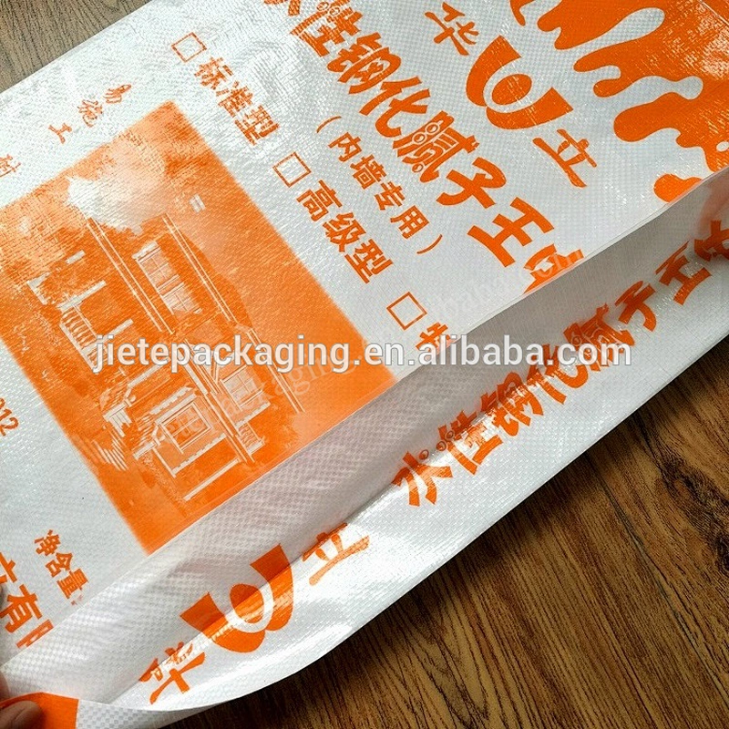 Moistureproof mildew design printing plastic bopp laminated cement packaging bag 20kg