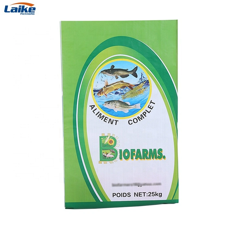 Manufacturer virgin pp 20kg 25kg Bopp plastic lamination packaging  pp woven feed bag