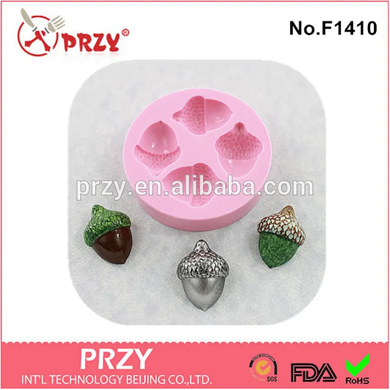 F1410 PRZY Fondant Cake Decorating Tools Acorn Mold Multi Silicone Cake Mold